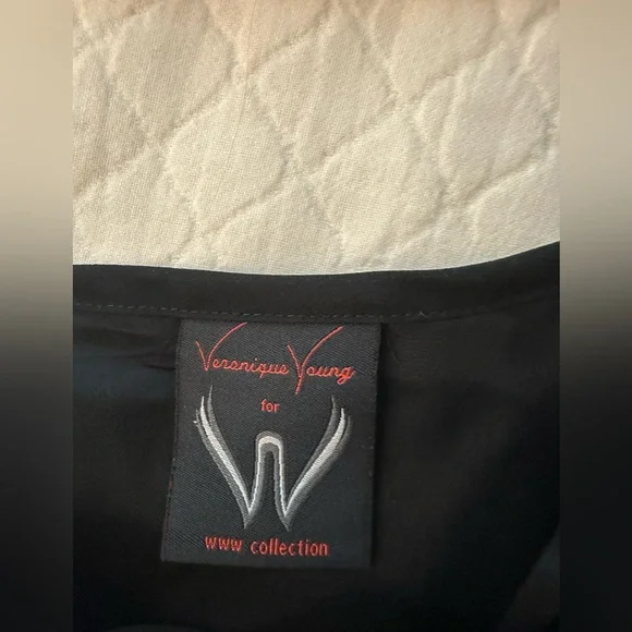 Veronique Young for W Elegant Black Women's Skirt - Picture 3 of 4